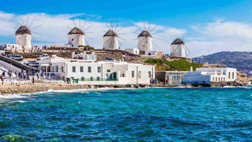 Mykonos windmills Adore Greece