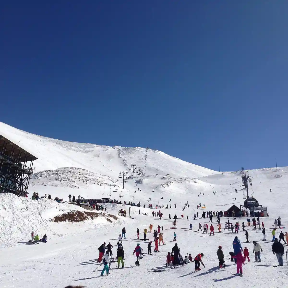This is the ski resort in Parnassos mountain near Athens