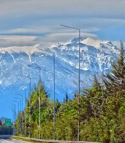 Olympus mountain as seen from the E75 national road in Greece