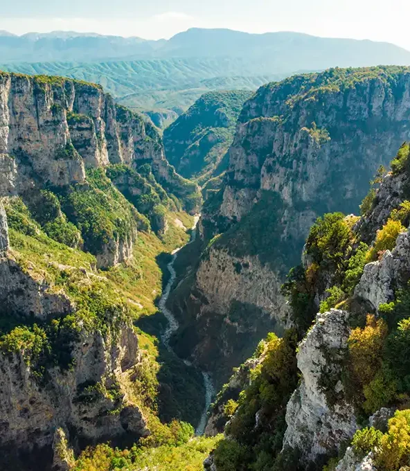 Vikos Gorge in the Pindus mountain range is breathtaking